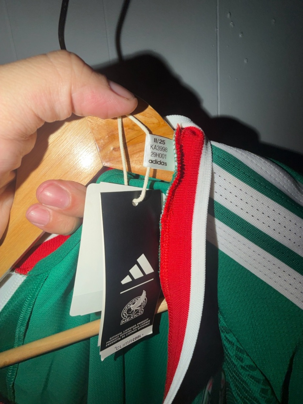 adidas Mexico Green Long Sleeve Soccer Jersey - Picture 4 of 7